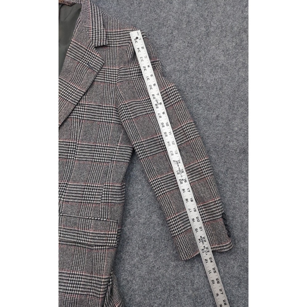 DiBenedetto Camel Hair Blazer Mens 40 Regular Gray Glen Plaid Sportcoat - Picture 10 of 16